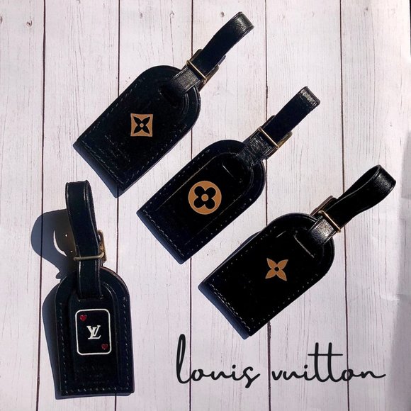 Small Leather Luggage Tag Custom LV Queen of Heart - Picture 5 of 5